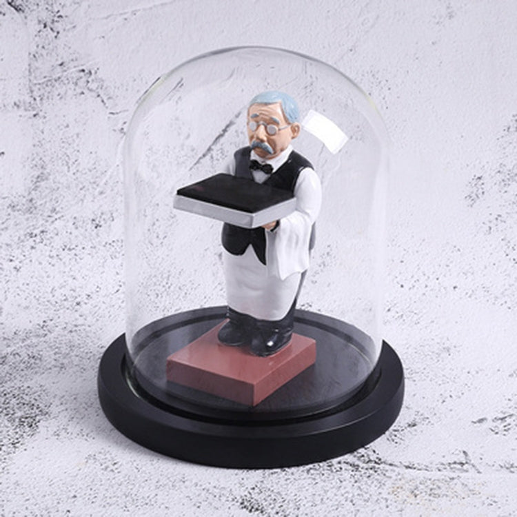 Watch Shelf Support Decorative Ornaments Watch Storage Box Display Stand, Item No.: Large Old Butler + Black Cover by bashfashion