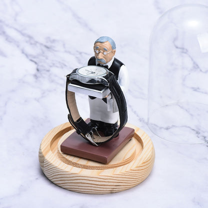 Watch Shelf Support Decorative Ornaments Watch Storage Box Display Stand, Item No.: Large Astronaut + Black Cover by bashfashion