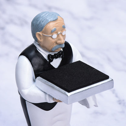 Watch Shelf Support Decorative Ornaments Watch Storage Box Display Stand, Item No.: Small Old Butler + White Cover by bashfashion