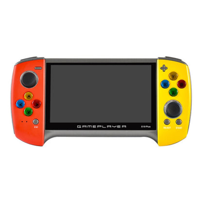 X19 Plus 5.1 inch Screen Handheld Game Console 8G Memory Support TF Card Expansion & AV Output(Red+Yellow) by bashfashion