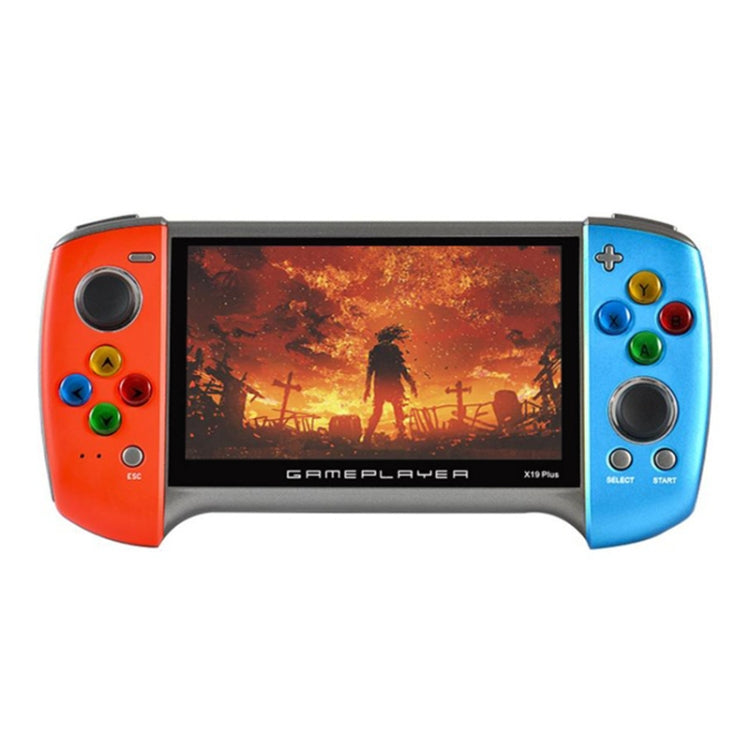X19 Plus 5.1 inch Screen Handheld Game Console 8G Memory Support TF Card Expansion & AV Output(Red+Blue) by bashfashion