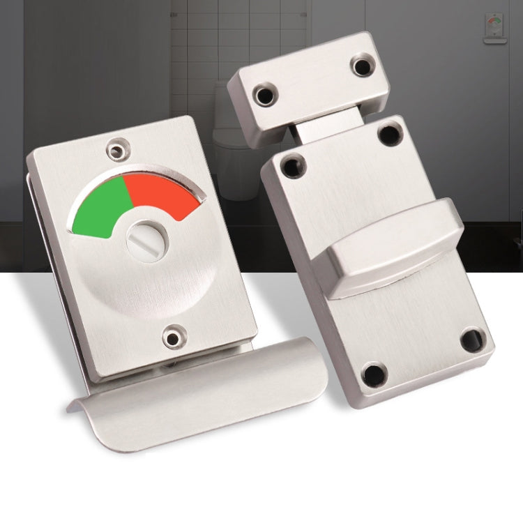 Toilet Red & Green Display Door Lock Public Toilet Stainless Steel Bolt Lock Indicating lock With Handle by bashfashion