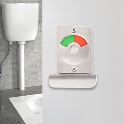 Toilet Red & Green Display Door Lock Public Toilet Stainless Steel Bolt Lock Indicating lock With Handle by bashfashion