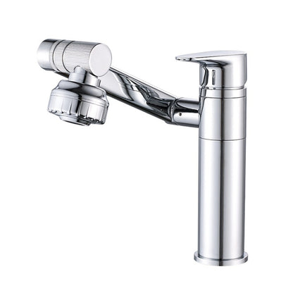 Universal Swivel Faucet Bathroom Hot & Cold Dual-Out Mode Faucet, Specification: Short HT-805065 by bashfashion
