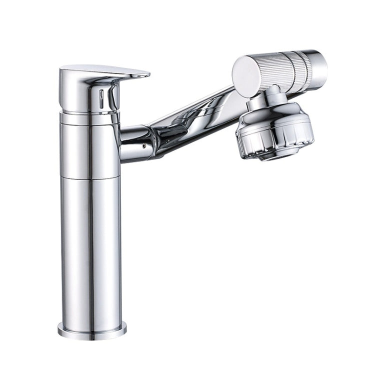 Universal Swivel Faucet Bathroom Hot & Cold Dual-Out Mode Faucet, Specification: Short HT-805065 by bashfashion