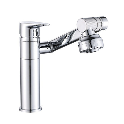 Universal Swivel Faucet Bathroom Hot & Cold Dual-Out Mode Faucet, Specification: Short HT-805065 by bashfashion