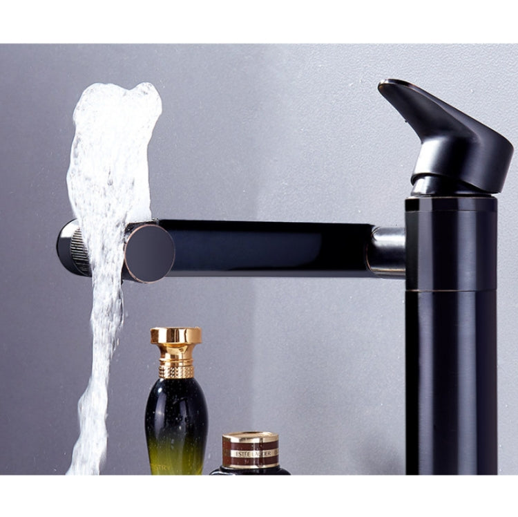 Universal Swivel Faucet Bathroom Hot & Cold Dual-Out Mode Faucet, Specification: Short HT-805065 by bashfashion