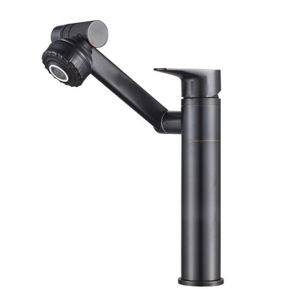 Universal Swivel Faucet Bathroom Hot & Cold Dual-Out Mode Faucet, Specification: High HT-99528-1 by bashfashion