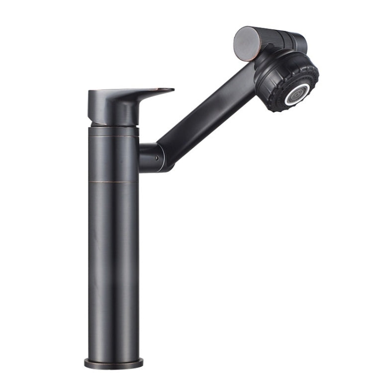 Universal Swivel Faucet Bathroom Hot & Cold Dual-Out Mode Faucet, Specification: High HT-99528-1 by bashfashion