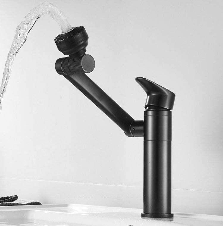 Universal Swivel Faucet Bathroom Hot & Cold Dual-Out Mode Faucet, Specification: High HT-99528-1 by bashfashion