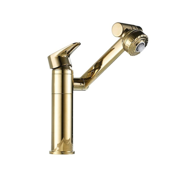 Universal Swivel Faucet Bathroom Hot & Cold Dual-Out Mode Faucet, Specification: Short HT-87590 by bashfashion