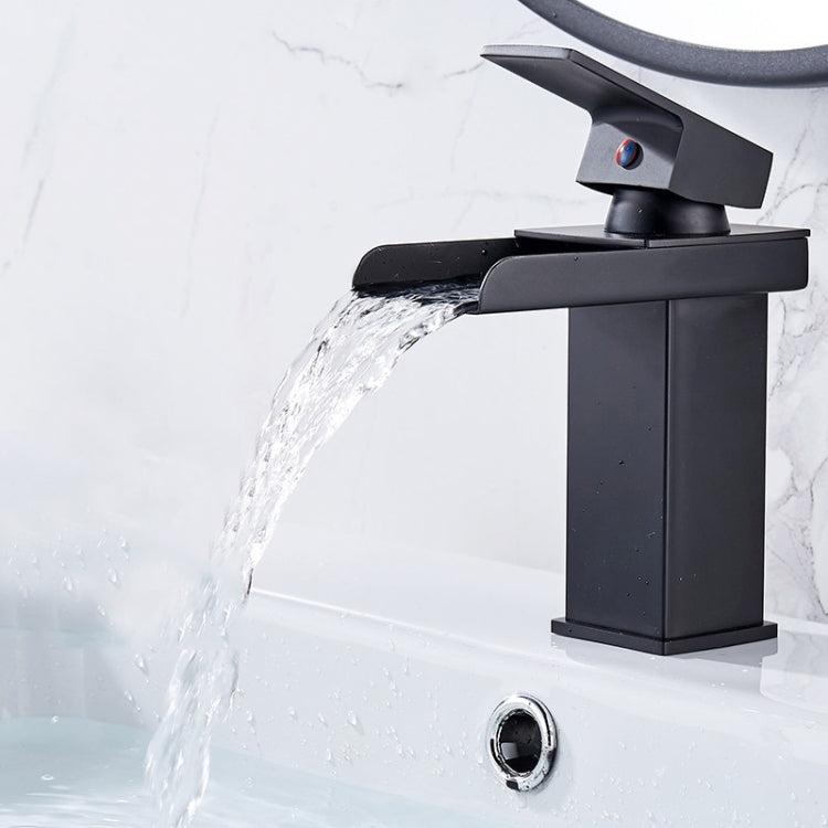 Bathroom Wide Mouth Faucet Square Sink Single Hole Basin Faucet, Specification: HT-81566 Wide-mouth Short Type by bashfashion