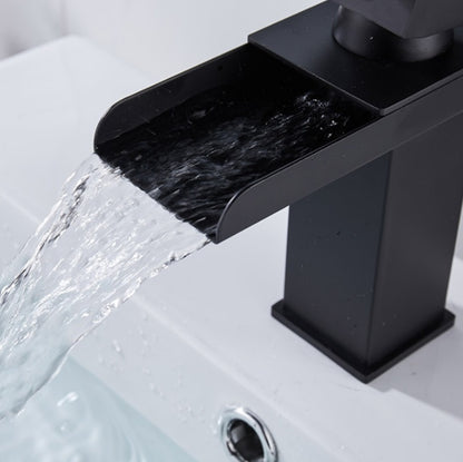 Bathroom Wide Mouth Faucet Square Sink Single Hole Basin Faucet, Specification: HT-81567 Wide Mouth High Type by bashfashion