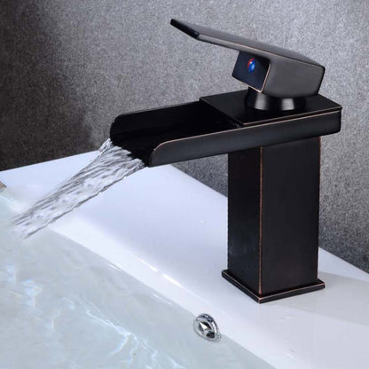 Bathroom Wide Mouth Faucet Square Sink Single Hole Basin Faucet, Specification: HT-Z6010 Short Type by bashfashion