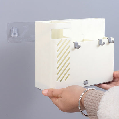 Chopsticks Basket Rack Wall-Mounted Chopstick Cage Household Multifunctional Spoon Knife Holder Integrated CStorage Box(Gray) by bashfashion