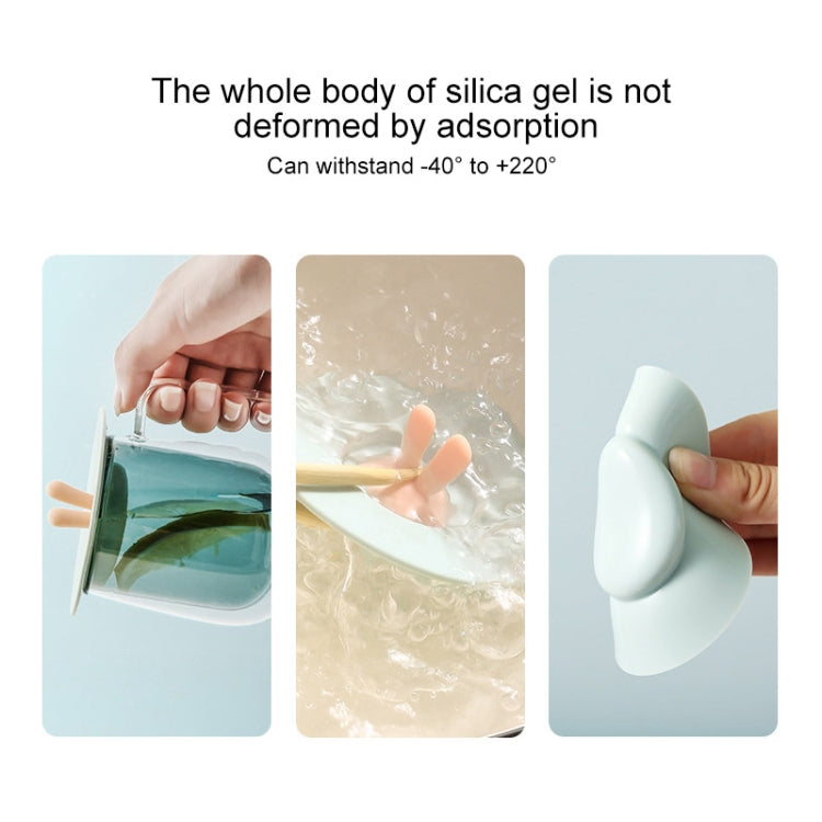 Food Grade Bunny Ears Shape Silicone Cup Lid Sealing Lid Cartoon Mug Dustproof Leak-Proof Lid(Yellow) by bashfashion