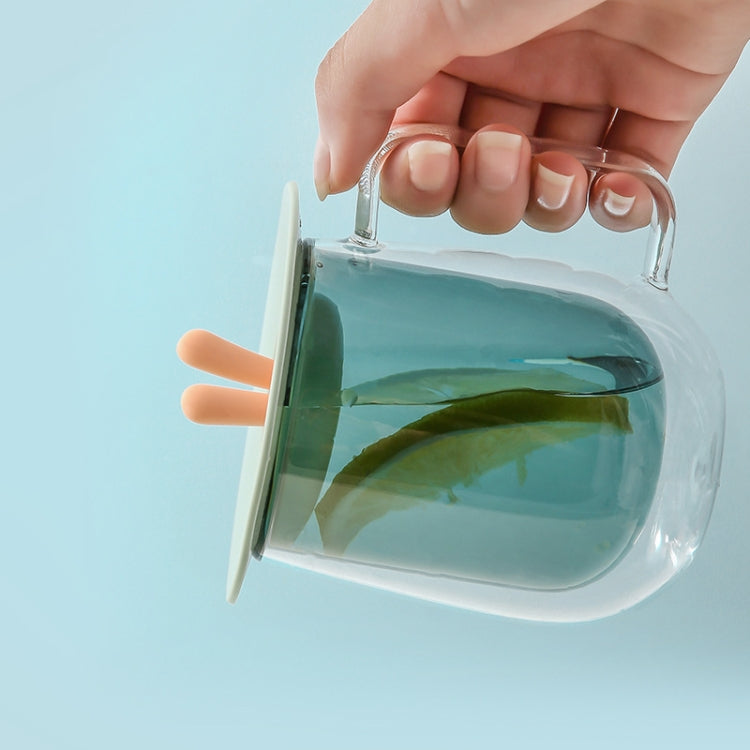 Food Grade Bunny Ears Shape Silicone Cup Lid Sealing Lid Cartoon Mug Dustproof Leak-Proof Lid(Yellow) by bashfashion