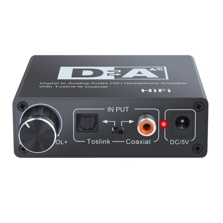 NK-C6 Optical Fiber To Analog Audio Converter Adjustable Volume Digital To Analog Decoder US Plug by bashfashion