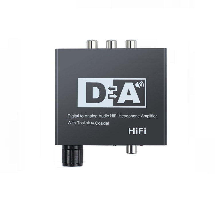 NK-C6 Optical Fiber To Analog Audio Converter Adjustable Volume Digital To Analog Decoder US Plug by bashfashion