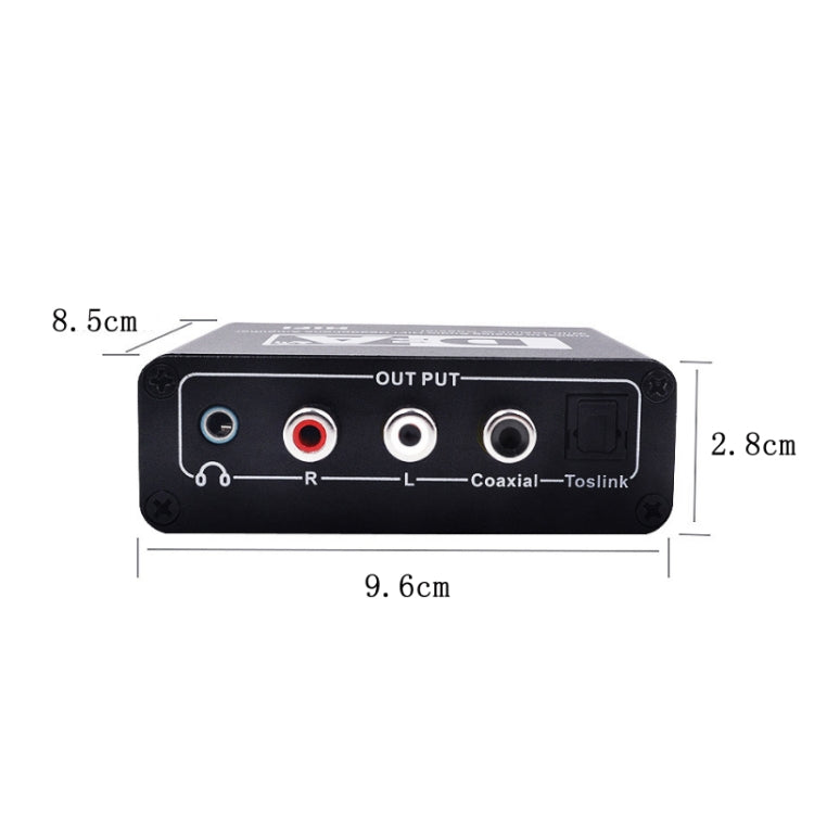 NK-C6 Optical Fiber To Analog Audio Converter Adjustable Volume Digital To Analog Decoder US Plug by bashfashion