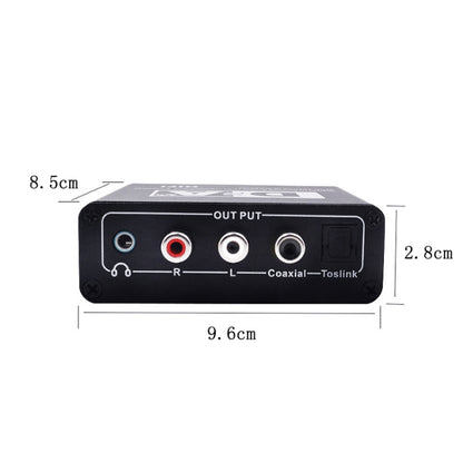 NK-C6 Optical Fiber To Analog Audio Converter Adjustable Volume Digital To Analog Decoder US Plug by bashfashion