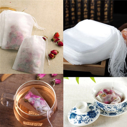 100 PCS Teabags Scented Tea Bags with Seal Filter Paper, Size: 5.5 x 7cm by bashfashion