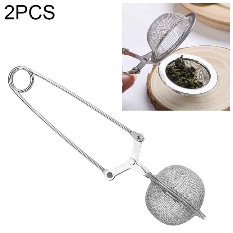 2 PCS Stainless Steel Sphere Mesh Tea Strainer Coffee Herb Spice Filter Tea Infuser by bashfashion