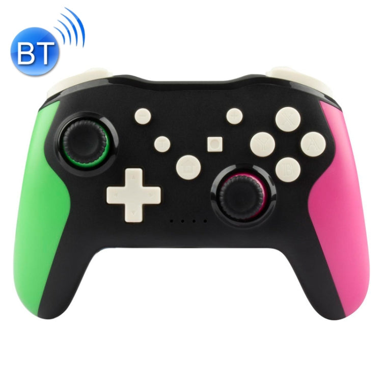 NS009 6-Axis Vibration Burst Wireless Bluetooth Gamepad For Switch Pro(Black Green Purple) by bashfashion