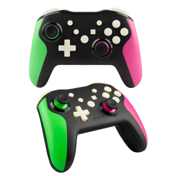 NS009 6-Axis Vibration Burst Wireless Bluetooth Gamepad For Switch Pro(Green and White) by bashfashion