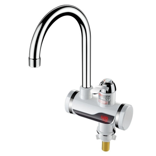 Kitchen Instant Electric Hot Water Faucet Hot & Cold Water Heater CN Plug Specification: Digital Display Lower Water Inlet by bashfashion