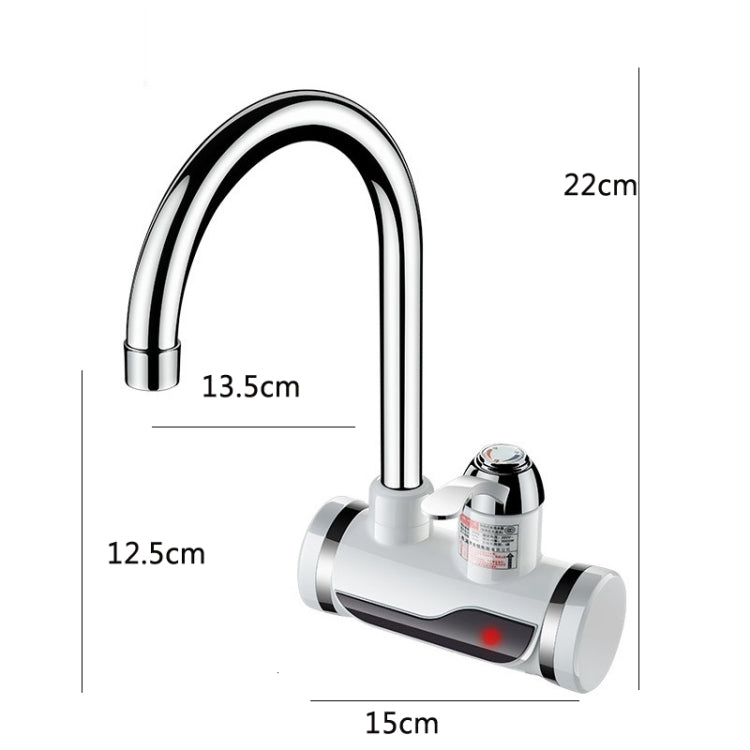 Kitchen Instant Electric Hot Water Faucet Hot & Cold Water Heater CN Plug Specification: Digital Display Side Water Inlet by bashfashion