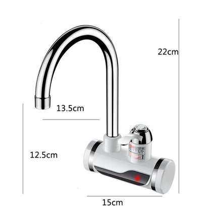 Kitchen Instant Electric Hot Water Faucet Hot & Cold Water Heater CN Plug Specification: Digital Display Side Water Inlet by bashfashion