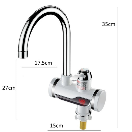 Kitchen Instant Electric Hot Water Faucet Hot & Cold Water Heater CN Plug Specification: Digital Leakage Protection Lower Water Inlet by bashfashion