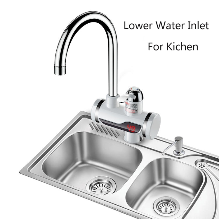 Kitchen Instant Electric Hot Water Faucet Hot & Cold Water Heater CN Plug Specification: Digital Leakage Protection Lower Water Inlet by bashfashion