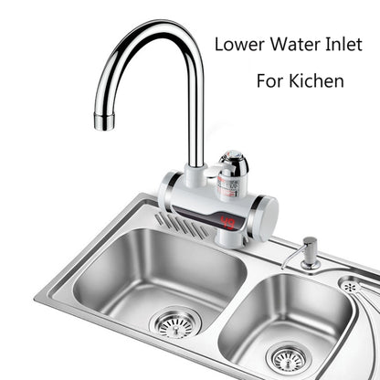 Kitchen Instant Electric Hot Water Faucet Hot & Cold Water Heater CN Plug Specification: Digital Leakage Protection Lower Water Inlet by bashfashion