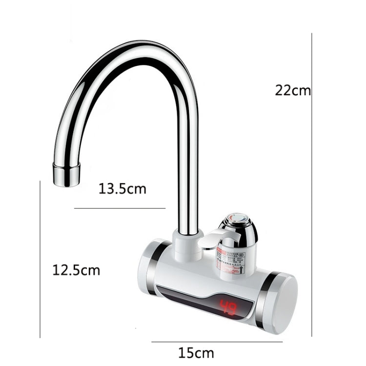 Kitchen Instant Electric Hot Water Faucet Hot & Cold Water Heater CN Plug Specification: Digital Leakage Protection Side Water Inlet by bashfashion