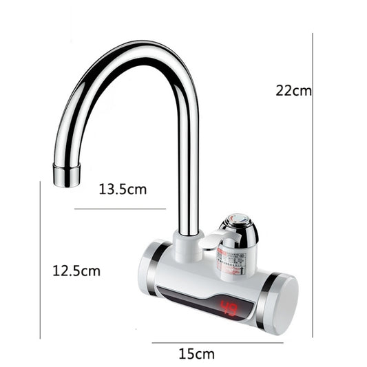 Kitchen Instant Electric Hot Water Faucet Hot & Cold Water Heater CN Plug Specification: Digital Leakage Protection Side Water Inlet by bashfashion
