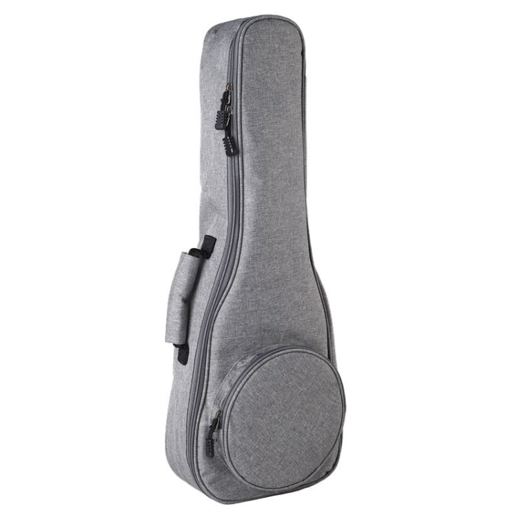 UK-12 23 Inch Ukulele Storage Bag Plus Cotton Padded Anti-Fall Backpack(Light Grey) by bashfashion