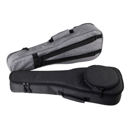 UK-12 23 Inch Ukulele Storage Bag Plus Cotton Padded Anti-Fall Backpack(Light Grey) by bashfashion