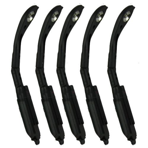 5 PCS Mini Eye-protection Clip-on Book Lights Folding LED Night Lamp(Black) by bashfashion