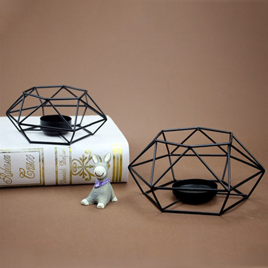 Wedding Wrought Iron Candle Holders Craft Candle Holders Home Decoration Ornaments, Size: Small by bashfashion