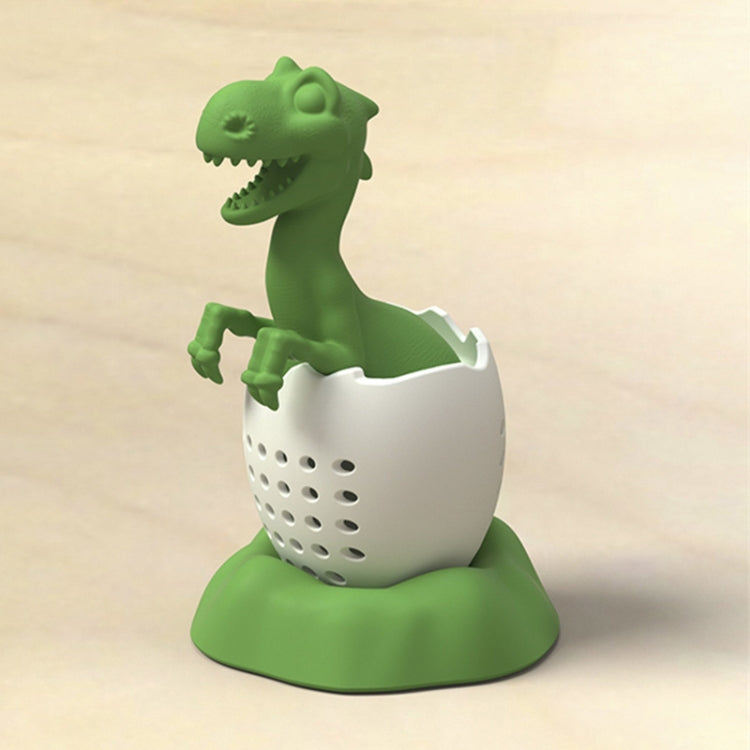 Dinosaur Baby Silicone Tea Strainer(Lucky Green) by bashfashion