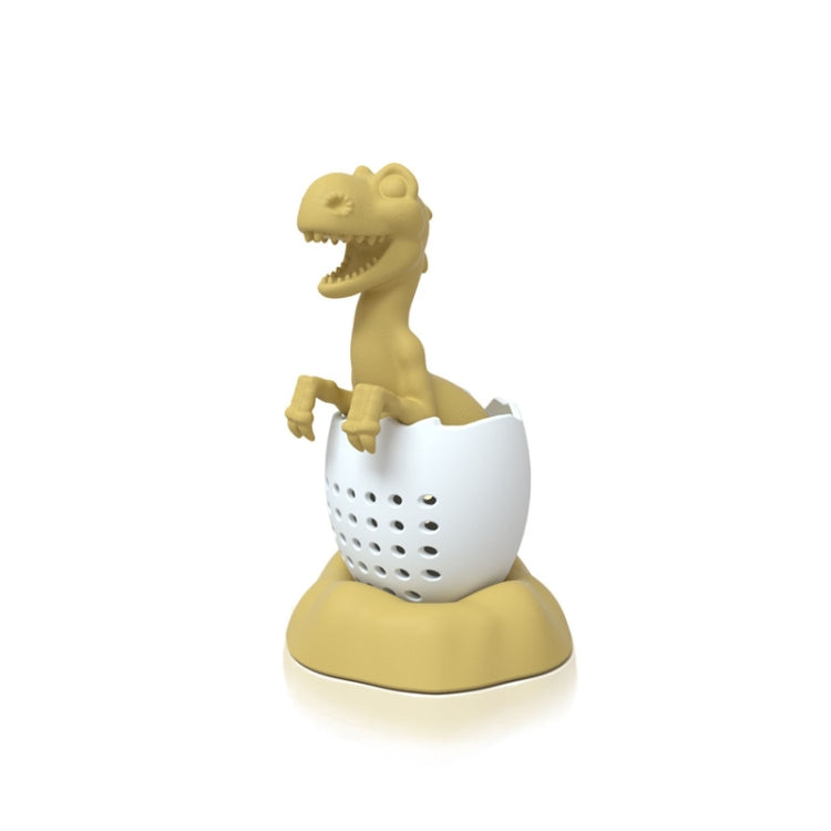 Dinosaur Baby Silicone Tea Strainer(Candlelight Yellow) by bashfashion