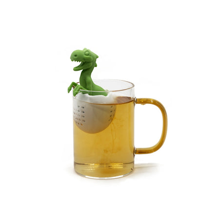 Dinosaur Baby Silicone Tea Strainer(Candlelight Yellow) by bashfashion