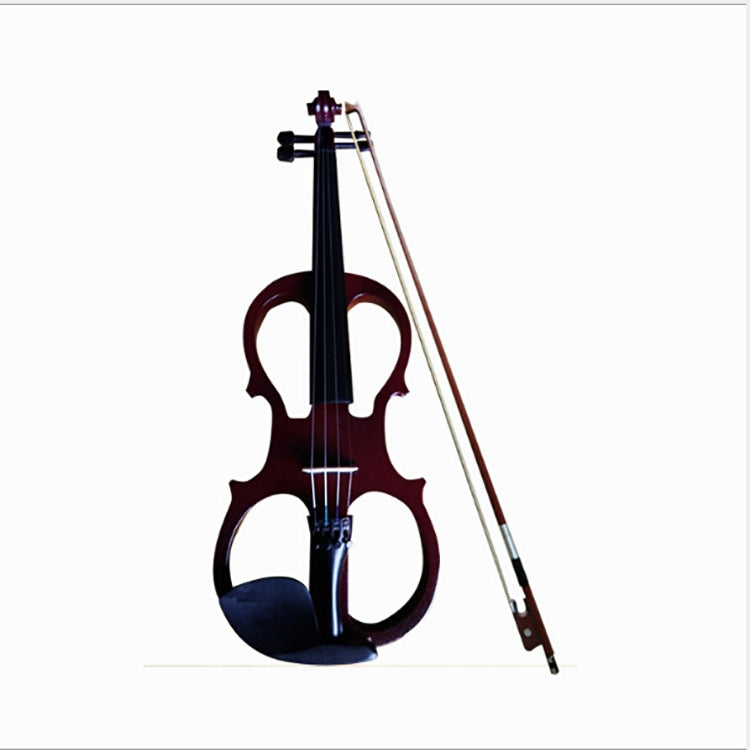 YS030 4 / 4 Wooden Manual Electronic Violin for Beginners, with Bag(Wine Red) by bashfashion