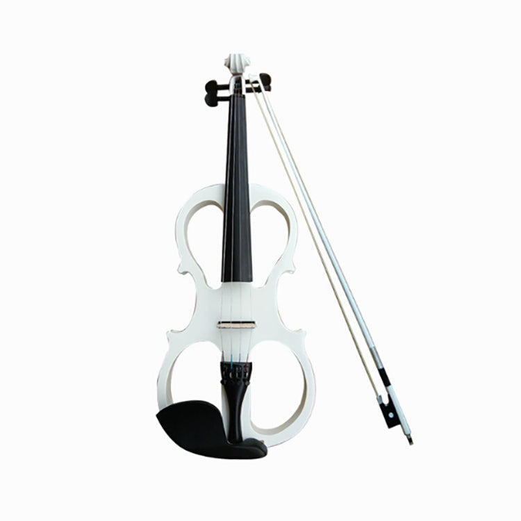 YS030 4 / 4 Wooden Manual Electronic Violin for Beginners, with Bag(White) by bashfashion