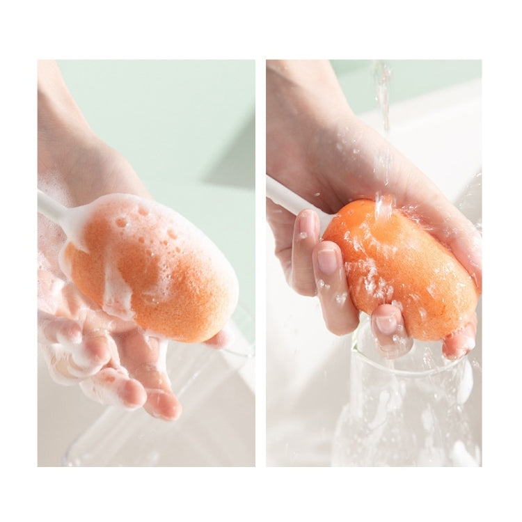 Long Handle Vertical Cup Brush Baby Bottle Sponge Cleaning Brush, Length: 29cm(Pink) by bashfashion