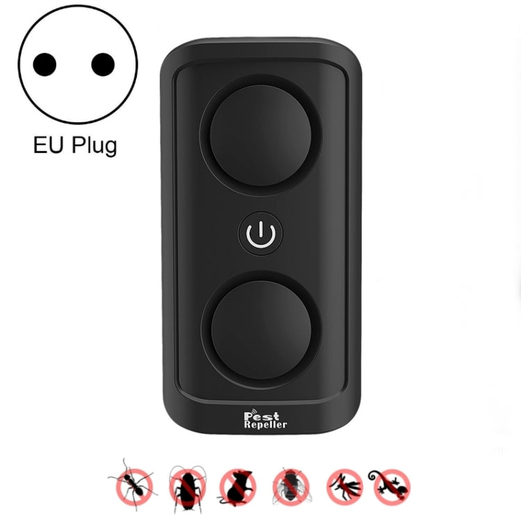 BG302 Dual-Speaker Intelligent Frequency Conversion Mosquito Repellent Ultrasonic Insect Repellent, Product specifications: EU Plug 220V(Black) by bashfashion