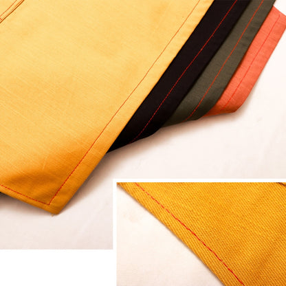 Household Denim Apron Barista Floral Tea Shop Barber Work Clothes, Specification: Adult Version(Yellow) by bashfashion