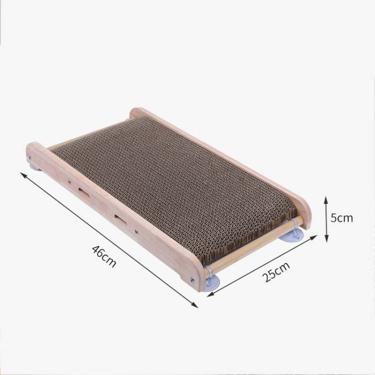 Solid Wood Vertical Cat Claw Board Corrugated Sofa Anti-Scratch Cat Toy(Primary Color) by bashfashion